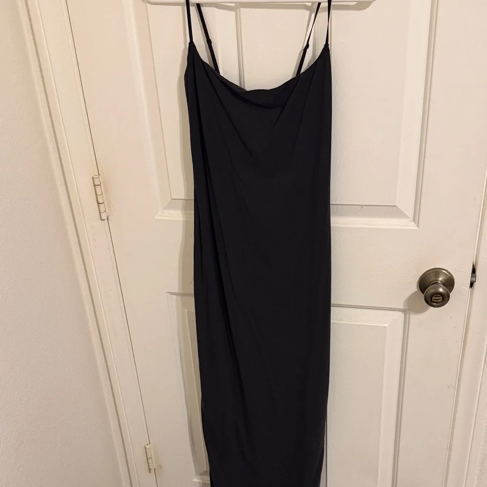 SKIMS Black Maxi Slip Dress w - Picture 2 of 3
